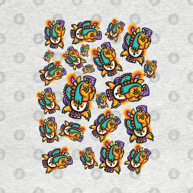 African Graffiti Creatures Pattern by signorino